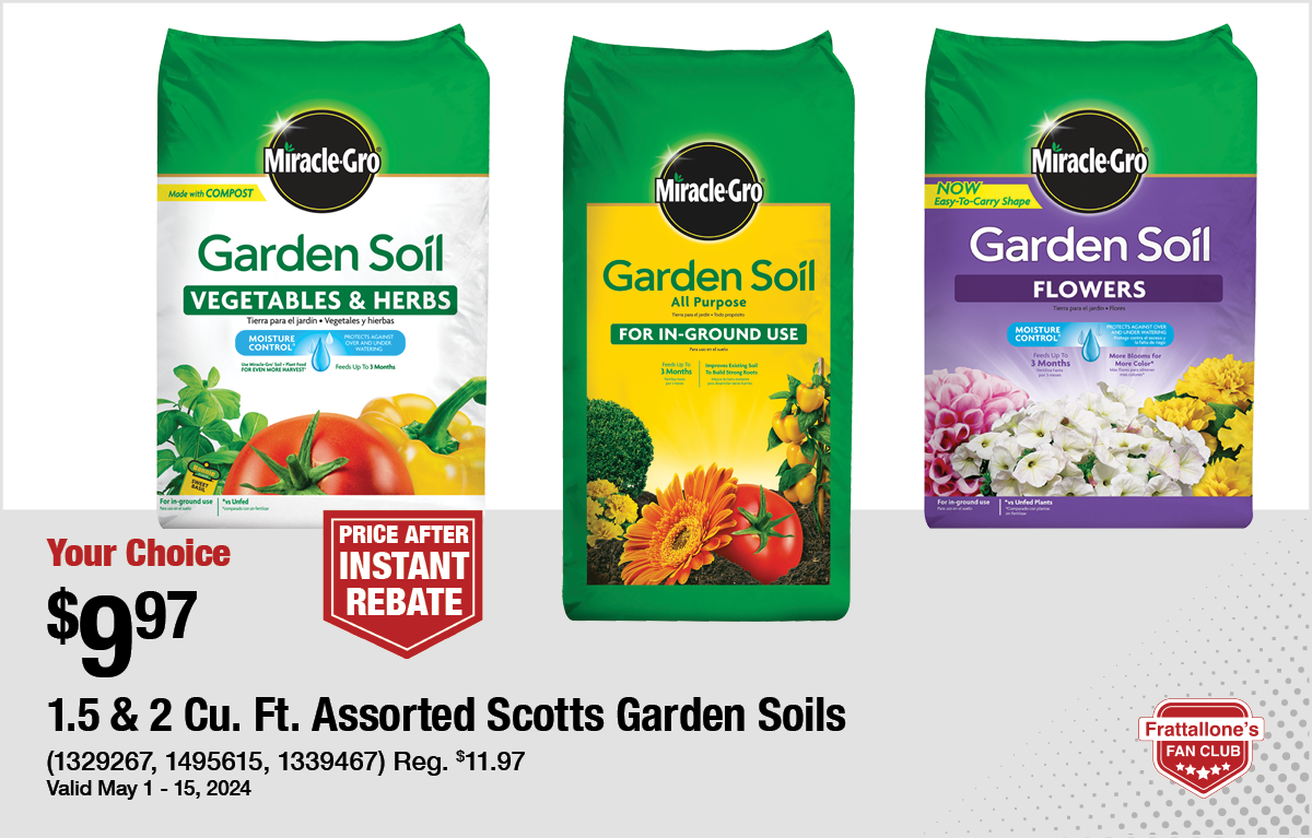 1.5 & 2 Cu. Ft. Assorted Scotts Garden Soils